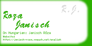 roza janisch business card